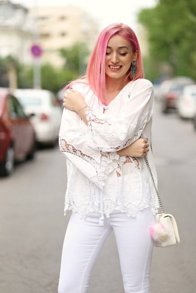 madalina misu, madalina misu fashion blog, bog de moda, top bloguri, top bloggeri, cum purtam tinute all white, bluza cu broderie, how to wear all white outfits, ootd, outfit of the day, boho chic style, stil boho chic, pantaloni evazati, cum purtam pantalonii evazati
