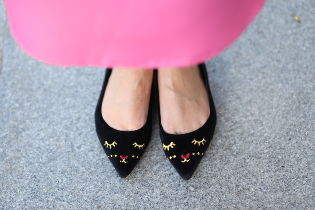 madalina misu, madalina misu fashion blog, blog de moda, fashion, fusta ampla, cum purta fusta ampla, fusta ampla cu buline, roz, barbie girl, white polka dot skater skirt, choies, choies review, ootd, outfit of the day, ce purtam primavara, primavara-vara treduri 2015-2016, fusta midi, cum purtam fusta midi, camasa cu guler pisica