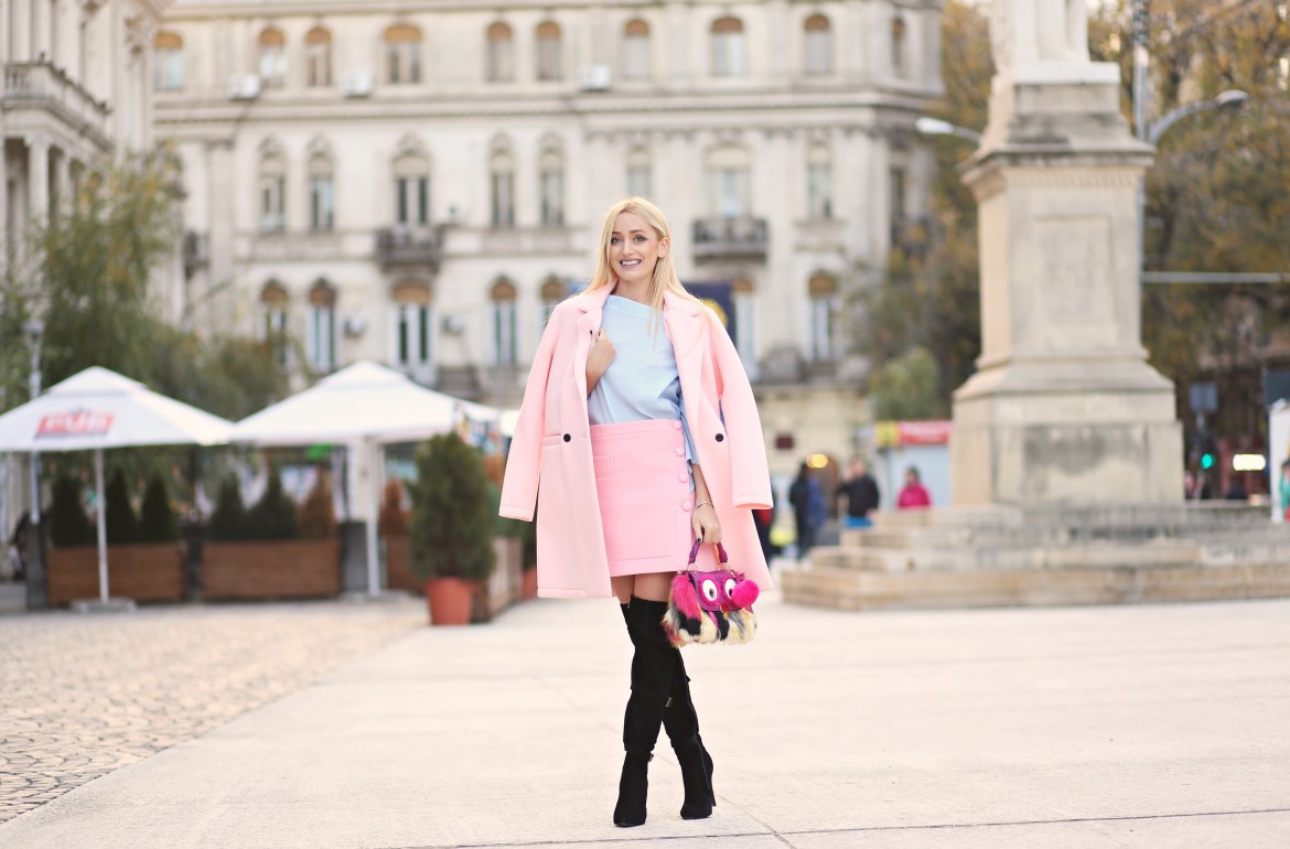 madalina misu, madalina misu fashion blog, blog de moda, top bloguri moda, top fashion bloggers, ootd, outfit of the day, fall outfit, over the knee boots, how to wear pink, how to wear over the knee boots, staying summer, romwe, aldo, amiclubwear, only