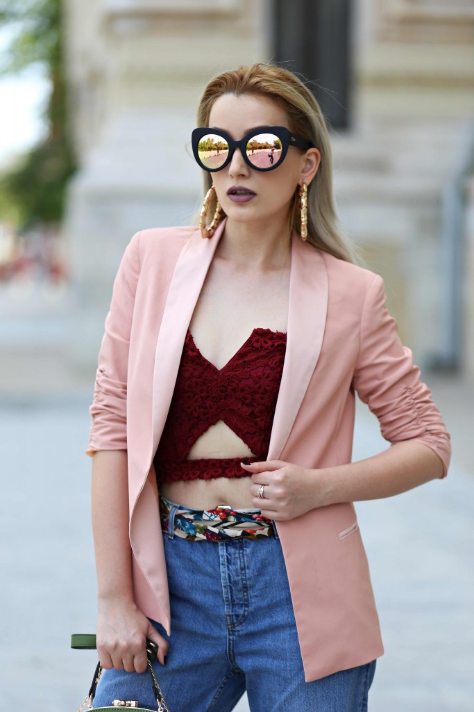 madalina misu, madalina misu fashion blog, blog de moda, fashion blog, cum mai purtam sacoul, sacou woman fashion, quay australia, quay sunnies, outfit of the day, ootd, how to style the blazer, cum purtam sacoul, corset si jeans, top bloguri romanesti, top fashion bloggers, top romanian bloggers, top bloguri moda romanesti, boohoo, woman fashion, h&m
